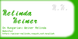 melinda weiner business card